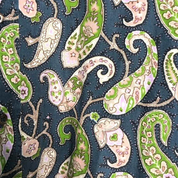Etro Mens Paisley Print Button Down Shirt Top Size 46 - Picture 3 of 7
